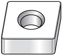 Kennametal - CNGA644 T0420 Grade KY4400 Ceramic Turning Insert - TiN Finish, 80° Diamond, 3/4" Inscr Circle, 1/4" Thick, 1/16" Corner Radius - A1 Tooling