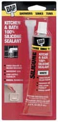 DAP - 2.8 oz Tube White RTV Silicone Joint Sealant - -40 to 400°F Operating Temp, 10 to 25 min Tack Free Dry Time, 24 hr Full Cure Time - A1 Tooling