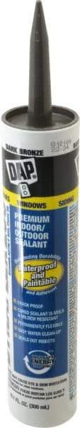 DAP - 10.1 oz Cartridge Bronze (Color) Acrylic & Latex Caulk - -30 to 180°F Operating Temp, 30 min Tack Free Dry Time - A1 Tooling