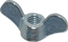 Value Collection - 5/16-18 UNC, Zinc Plated, Steel Standard Wing Nut - Grade 1015-1025, 1.44" Wing Span, 0.69" Wing Span, 1/2" Base Diam - A1 Tooling