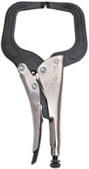 Proto - 11" OAL C-Clamp Locking Pliers - 15/32" Jaw Width, 3-45/64" Jaw Depth, Steel Handle - A1 Tooling