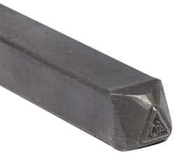 Made in USA - 3/16 Inch Character Size, 40 within a Triangle, Code Stamp - Steel - A1 Tooling