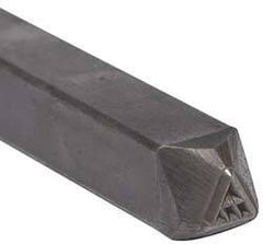 Made in USA - 3/16 Inch Character Size, 77 within a Triangle, Code Stamp - Steel - A1 Tooling