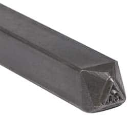 Made in USA - 1/4 Inch Character Size, 90 within a Triangle, Code Stamp - Steel - A1 Tooling