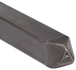 Made in USA - 3/16 Inch Character Size, 97 within a Triangle, Code Stamp - Steel - A1 Tooling