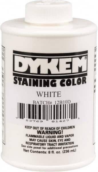 Dykem - 8 Ounce White Staining Color - Brush in Cap Container - A1 Tooling