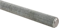 Made in USA - 1-8 UNC (Coarse), 2' Long, Low Carbon Steel Threaded Rod - Hot-Dipped Galvanized Finish, Right Hand Thread - A1 Tooling