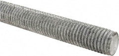 Made in USA - 7/8-9 UNC (Coarse), 6' Long, Low Carbon Steel Threaded Rod - Hot-Dipped Galvanized Finish, Right Hand Thread - A1 Tooling