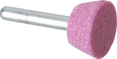 Grier Abrasives - 1" Head Diam x 1/2" Thickness, A33, Inverted Cone Flat End, Aluminum Oxide Mounted Point - A1 Tooling