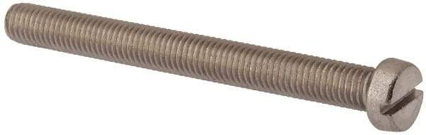 Value Collection - M10x1.50 Metric Coarse, 100mm Length Under Head Slotted Drive Machine Screw - Fillister Head, Grade 18-8 & A2 Stainless Steel, Uncoated, Without Washer - A1 Tooling