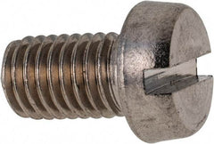 Value Collection - M10x1.50 Metric Coarse, 16mm Length Under Head Slotted Drive Machine Screw - Fillister Head, Grade 18-8 & A2 Stainless Steel, Uncoated, Without Washer - A1 Tooling