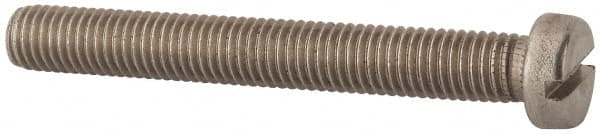 Value Collection - M10x1.50 Metric Coarse, 80mm Length Under Head Slotted Drive Machine Screw - Fillister Head, Grade 18-8 & A2 Stainless Steel, Uncoated, Without Washer - A1 Tooling