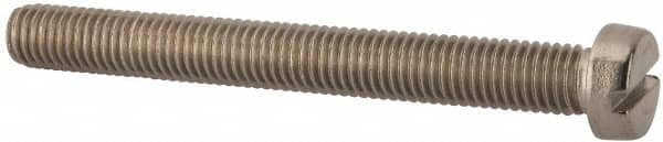 Value Collection - M10x1.50 Metric Coarse, 90mm Length Under Head Slotted Drive Machine Screw - Fillister Head, Grade 18-8 & A2 Stainless Steel, Uncoated, Without Washer - A1 Tooling