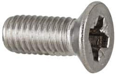 Value Collection - M8x1.25 Metric Coarse, 20mm OAL Pozidriv Drive Machine Screw - Flat Head, Grade 18-8 & A2 Stainless Steel, Uncoated, Without Washer - A1 Tooling