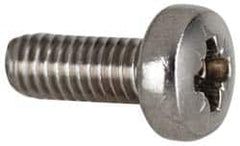 Value Collection - M8x1.25, 30mm OAL Pozidriv Drive Machine Screw - Flat Head, Grade 18-8 & A2 Stainless Steel, Uncoated, Without Washer - A1 Tooling