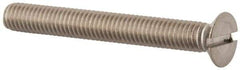 Value Collection - M6x1.00 Metric Coarse, 50mm OAL Slotted Drive Machine Screw - Flat Head, Grade 316 & A4 Stainless Steel, Uncoated, Without Washer - A1 Tooling