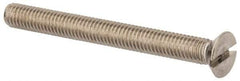 Value Collection - M6x1.00 Metric Coarse, 60mm OAL Slotted Drive Machine Screw - Flat Head, Grade 316 & A4 Stainless Steel, Uncoated, Without Washer - A1 Tooling