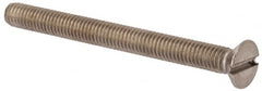 Value Collection - M6x1.00 Metric Coarse, 65mm OAL Slotted Drive Machine Screw - Flat Head, Grade 316 & A4 Stainless Steel, Uncoated, Without Washer - A1 Tooling