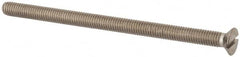 Value Collection - M6x1.00 Metric Coarse, 100mm OAL Slotted Drive Machine Screw - Flat Head, Grade 316 & A4 Stainless Steel, Uncoated, Without Washer - A1 Tooling