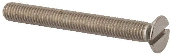 Value Collection - M8x1.25 Metric Coarse, 70mm OAL Slotted Drive Machine Screw - Flat Head, Grade 316 & A4 Stainless Steel, Uncoated, Without Washer - A1 Tooling