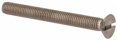 Value Collection - M8x1.25 Metric Coarse, 75mm OAL Slotted Drive Machine Screw - Flat Head, Grade 316 & A4 Stainless Steel, Uncoated, Without Washer - A1 Tooling