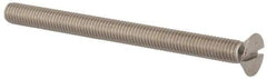 Value Collection - M8x1.25 Metric Coarse, 100mm OAL Slotted Drive Machine Screw - Flat Head, Grade 316 & A4 Stainless Steel, Uncoated, Without Washer - A1 Tooling