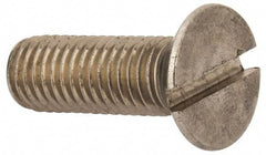 Value Collection - M10x1.50 Metric Coarse, 30mm OAL Slotted Drive Machine Screw - Flat Head, Grade 316 & A4 Stainless Steel, Uncoated, Without Washer - A1 Tooling