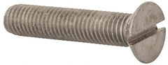 Value Collection - M10x1.50 Metric Coarse, 50mm OAL Slotted Drive Machine Screw - Flat Head, Grade 316 & A4 Stainless Steel, Uncoated, Without Washer - A1 Tooling