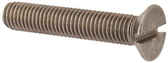 Value Collection - M10x1.50 Metric Coarse, 55mm OAL Slotted Drive Machine Screw - Flat Head, Grade 316 & A4 Stainless Steel, Uncoated, Without Washer - A1 Tooling