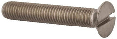 Value Collection - M10x1.50 Metric Coarse, 60mm OAL Slotted Drive Machine Screw - Flat Head, Grade 316 & A4 Stainless Steel, Uncoated, Without Washer - A1 Tooling