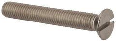 Value Collection - M10x1.50, 70mm OAL Slotted Drive Machine Screw - Flat Head, Grade 316 & A4 Stainless Steel, Uncoated, Without Washer - A1 Tooling