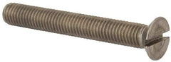 Value Collection - M10x1.50 Metric Coarse, 75mm OAL Slotted Drive Machine Screw - Flat Head, Grade 316 & A4 Stainless Steel, Uncoated, Without Washer - A1 Tooling