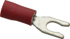 Ideal - #6 Stud, 22 to 18 AWG Compatible, Partially Insulated, Crimp Connection, Locking Fork Terminal - A1 Tooling