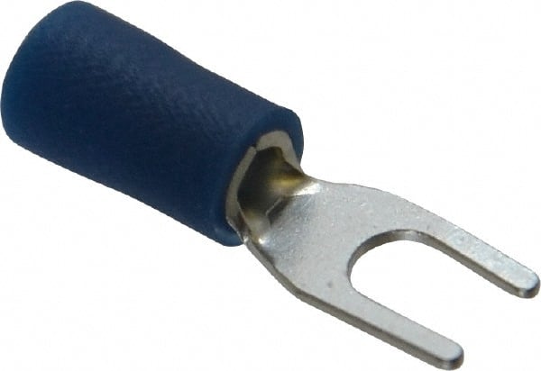 Ideal - #6 Stud, 16 to 14 AWG Compatible, Partially Insulated, Crimp Connection, Standard Fork Terminal - A1 Tooling