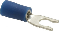 Ideal - #6 Stud, 16 to 14 AWG Compatible, Partially Insulated, Crimp Connection, Locking Fork Terminal - A1 Tooling