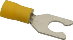 Ideal - 1/4" Stud, 12 to 10 AWG Compatible, Partially Insulated, Crimp Connection, Locking Fork Terminal - A1 Tooling