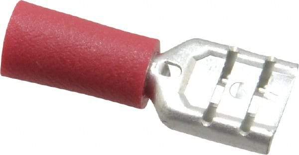 Ideal - 22 to 18 AWG, Vinyl, Fully Insulated, Female Wire Disconnect - 1/4 Inch Wide Tab, Red, cUL Listed, RoHS Compliant, UL Listed - A1 Tooling