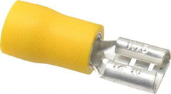 Ideal - 12 to 10 AWG, Vinyl, Fully Insulated, Female Wire Disconnect - 1/4 Inch Wide Tab, Yellow, cUL Listed, RoHS Compliant, UL Listed - A1 Tooling