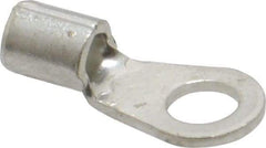 Ideal - 16-14 AWG Noninsulated Crimp Connection Circular Ring Terminal - #6 Stud, 0.567" OAL x 0.26" Wide, Tin Plated Brass Contact - A1 Tooling