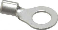 Ideal - 16-14 AWG Noninsulated Crimp Connection Circular Ring Terminal - #10 Stud, 0.661" OAL x 0.374" Wide, Tin Plated Brass Contact - A1 Tooling