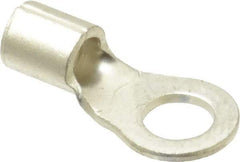 Ideal - 12-10 AWG Noninsulated Crimp Connection Circular Ring Terminal - #10 Stud, 0.772" OAL x 0.374" Wide, Tin Plated Brass Contact - A1 Tooling