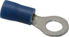 Ideal - 16-14 AWG Partially Insulated Crimp Connection Circular Ring Terminal - #10 Stud, Tin Plated Brass Contact - A1 Tooling