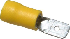 Ideal - 12 to 10 AWG, Vinyl, Fully Insulated, Male Wire Disconnect - 1/4 Inch Wide Tab, Yellow, cUL Listed, RoHS Compliant, UL Listed - A1 Tooling