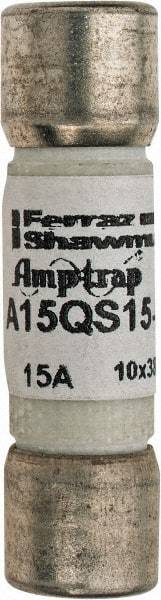 Ferraz Shawmut - 150 VAC/VDC, 15 Amp, Fast-Acting Semiconductor/High Speed Fuse - Clip Mount, 1-1/2" OAL, 100 at AC, 50 at DC kA Rating, 13/32" Diam - A1 Tooling