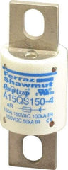 Ferraz Shawmut - 150 VAC/VDC, 150 Amp, Fast-Acting Semiconductor/High Speed Fuse - Bolt-on Mount, 2-21/32" OAL, 100 at AC, 50 at DC kA Rating, 1-1/8" Diam - A1 Tooling