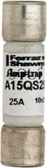 Ferraz Shawmut - 150 VAC/VDC, 25 Amp, Fast-Acting Semiconductor/High Speed Fuse - Clip Mount, 1-1/2" OAL, 100 at AC, 50 at DC kA Rating, 13/32" Diam - A1 Tooling