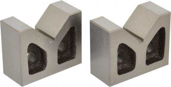 SPI - 1-3/4" Max Capacity, 90° Angle, Cast Iron V-Block - 3" Long x 1-5/16" Wide x 2-3/8" High, Sold as Matched Pair - A1 Tooling