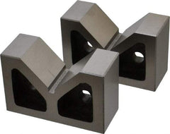 SPI - 2-3/16" Max Capacity, 90° Angle, Cast Iron V-Block - 4" Long x 1-9/16" Wide x 2-9/16" High, Sold as Matched Pair - A1 Tooling