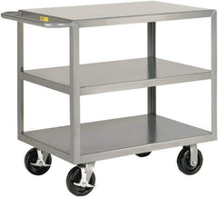 Little Giant - 3,600 Lb Capacity, 30" Wide x 53-1/2" Long x 36" High Shelf Cart - 3 Shelf, Steel - A1 Tooling