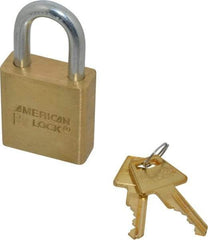 American Lock - 3/4" Shackle Clearance, Keyed Alike Padlock - 5/16" Shackle Diam, Steel - A1 Tooling